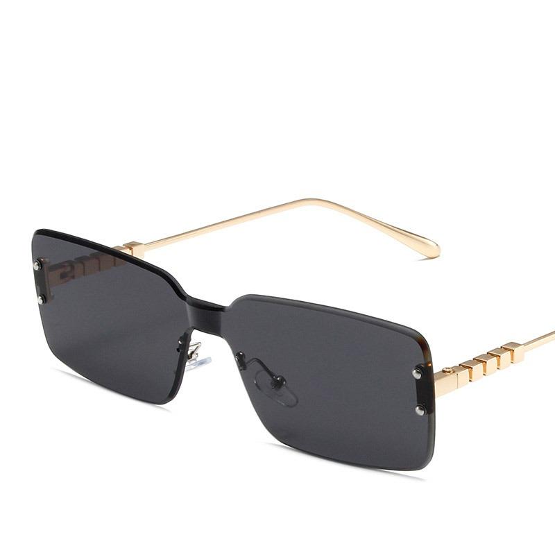 Vintage Classic Rimless One Piece Sunglasses Women for Men Fashion Luxury Brand Design Travel Driving Trend Sun Glasses