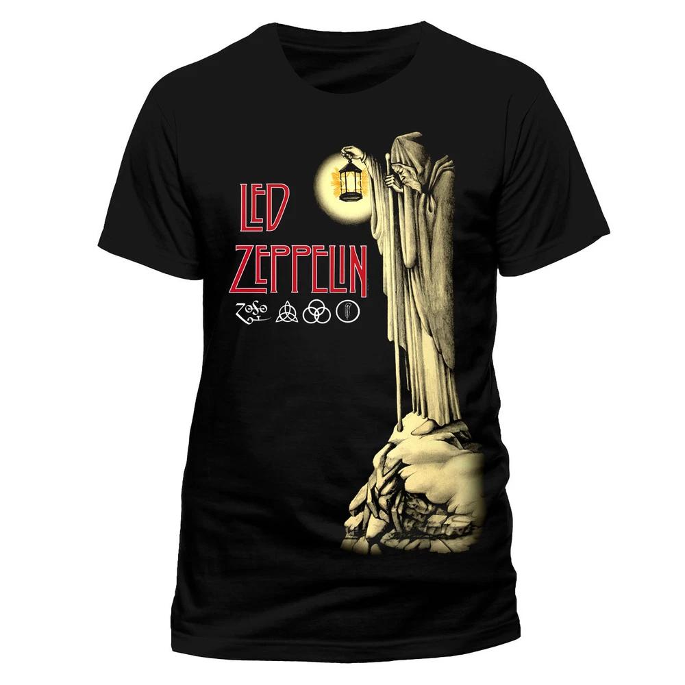 Led Zeppelin T Shirt Hermit Officially Licensed Unisexs Black Tee Classic Rock New 2XL