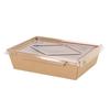 Disposable Kraft Paper Meal Box with Transparent Lid