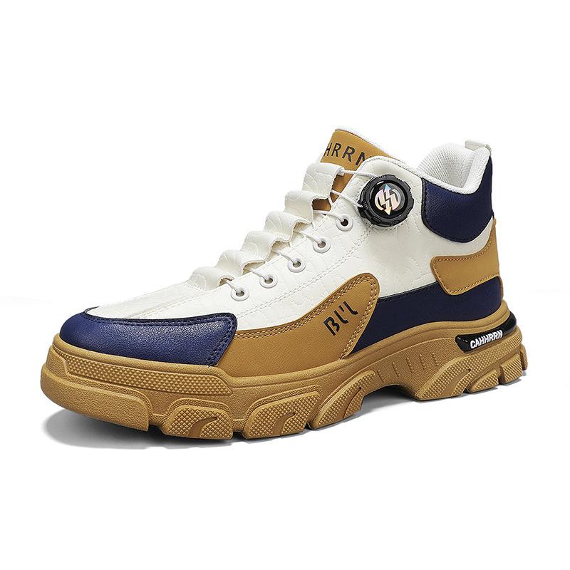 

Rotary buckle Martin boots autumn and winter new high-top British thick-soled non-slip tooling boots men s outdoor hiking hiking boots 39