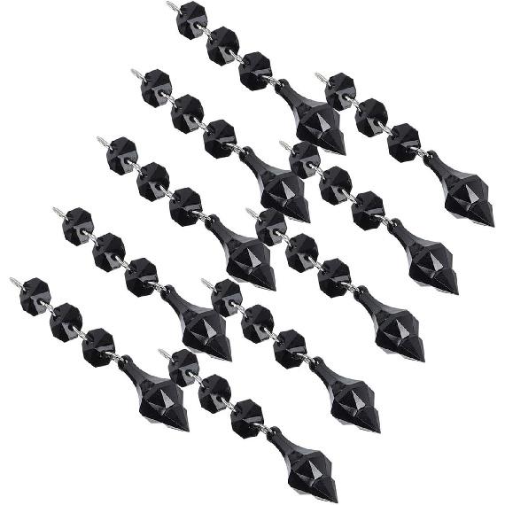 10Pcs Crystal Pendant, Chandelier Crystal Pendant Chandelier Crystal Prisms Beads Tapered Acrylic Material Irregular Beaded Ornament DIY Lamp