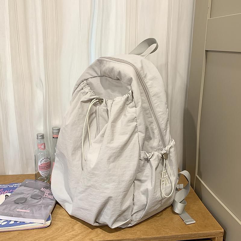 Student Schoolbag Women's Solid Color Computer Travel Backpack Large Capacity Backpack