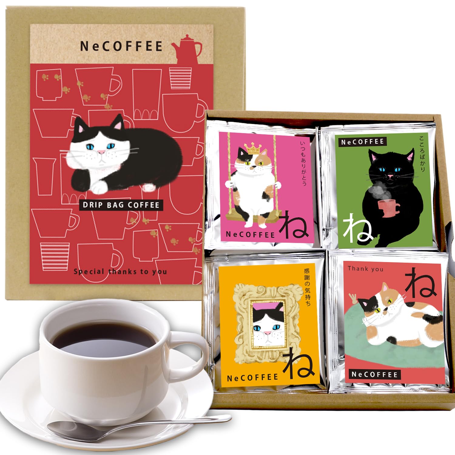 

Ne Coffee Подарочный набор Cat Drip Coffee 8 пакетиков в подарочной упаковке