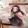 Sofa Blankets for Winter Anime D-Demons Slayer Warm Knee Bed Fleece Camping Fluffy Soft Blankets Microfiber Bedding King Size