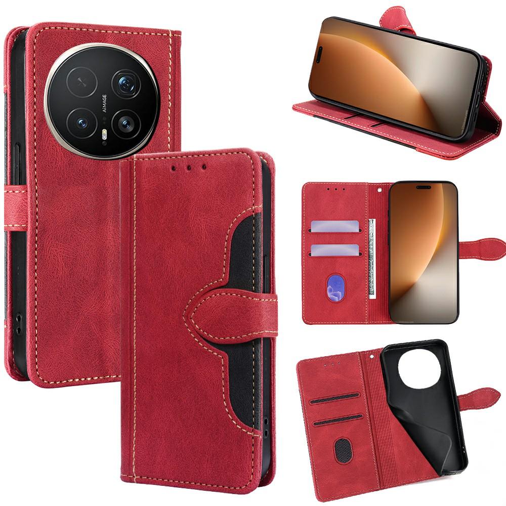 For Honor Magic8 Pro 5G Case Leather Wallet Phone Cover with Straw Hat Magnetic Clasp