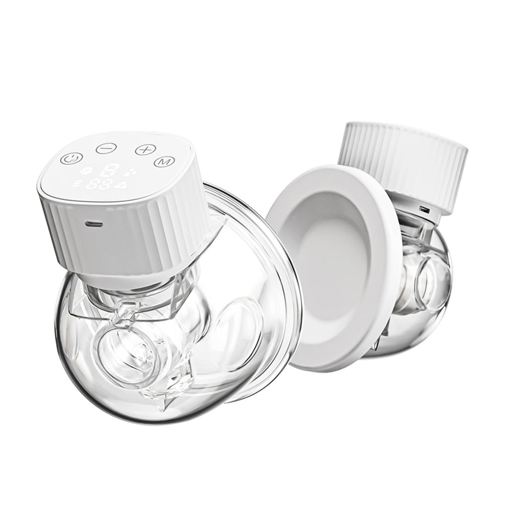 2PCS Hands Free Wearable Invisible Breast Pump Portable Painless Low Noise Electric Feeding Pump
