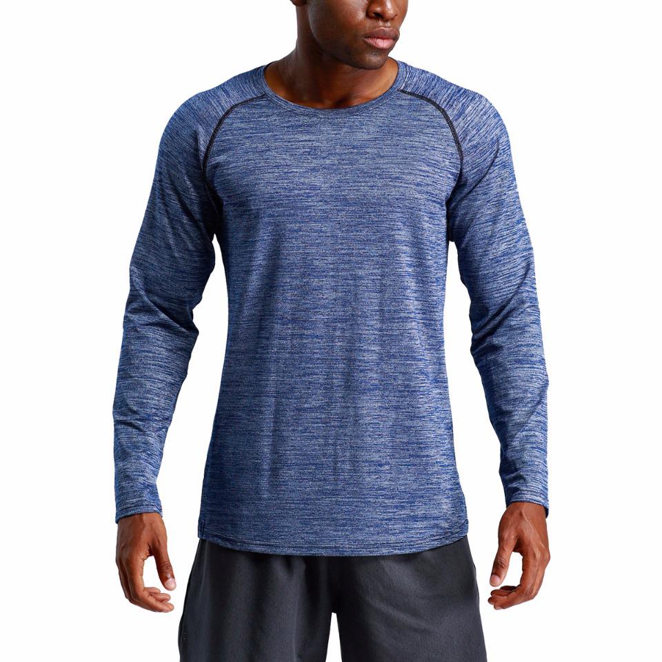 

Мужская быстросохнущая футболка с длинным рукавом для бега и тренировок XXXL синий