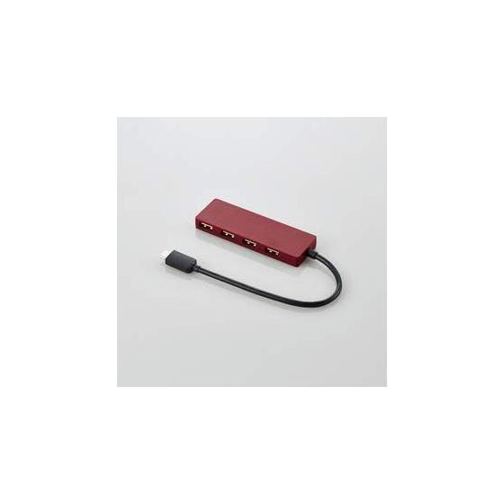 ELECOM USB2.0HUB Type-C A Female 4 Port Bus Powered 15cm Cable Red U2HC-A429BRD