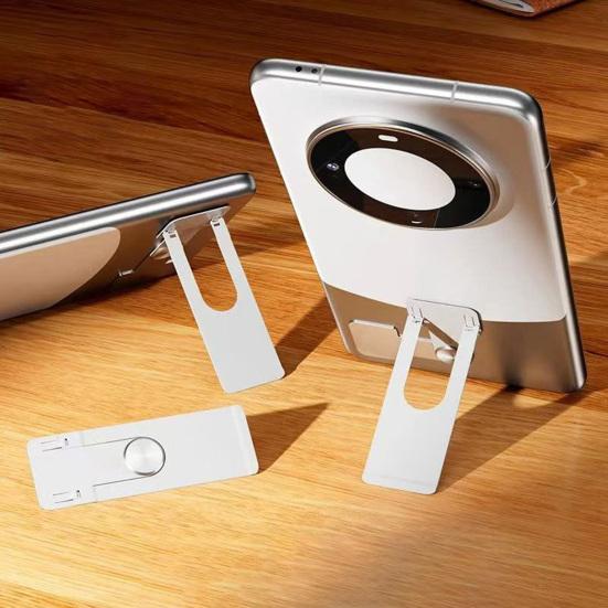 Mobile Phone Holder 360-degree Rotatable Metal Arm Adhesive Bracket Foldable Tablet Mount for Hands-Free Viewing