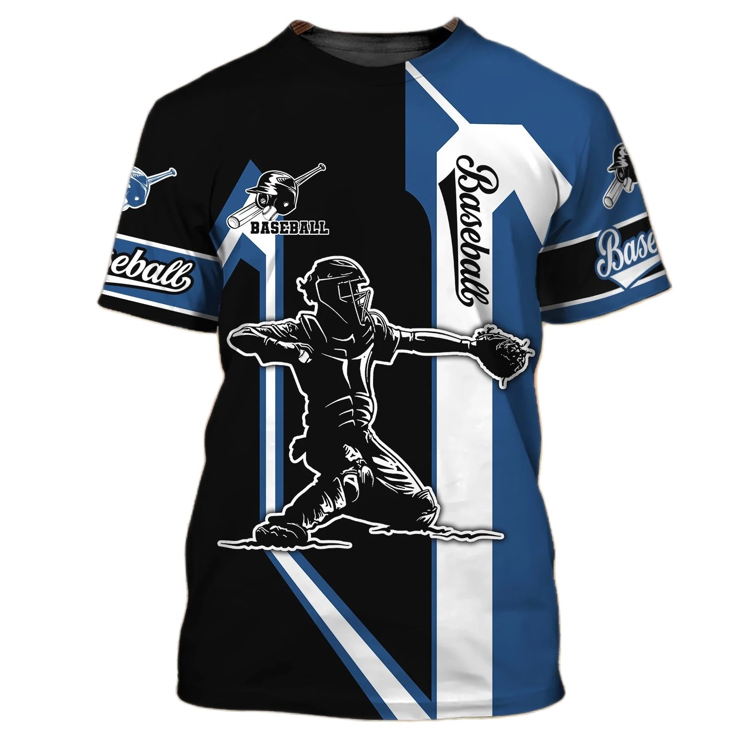 

Мужская футболка с 3D-принтом, большая рубашка для бейсбола на открытом воздухе, повседневная футболка с круглым вырезом, рубашка с короткими рукавами, одежда