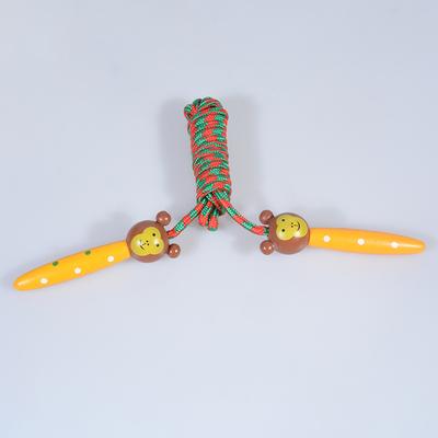 Creative Cute Skipping Rope Children's Toy Wooden Handle Jumping Game Fitness Build Random Handle Style Award Christmas Halloween Gift