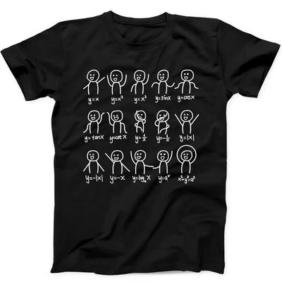 Divertente Danza Algebraica Grafici Figure Equazione Matematica Battuta Regalo Maglietta Nera 99