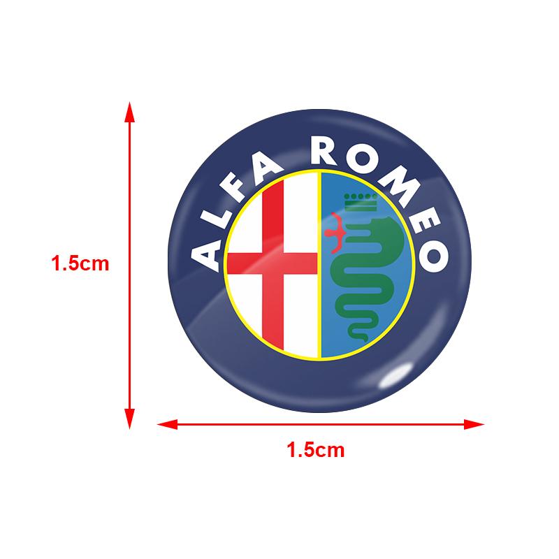 2/4/6 Pezzi Adesivo Emblema Tappo Serratura Portiera Auto Adesivo Protettivo per Alfa Romeo Giulia Stelvio Giulietta Spider GT 4C 8C Mito Brera Modifica