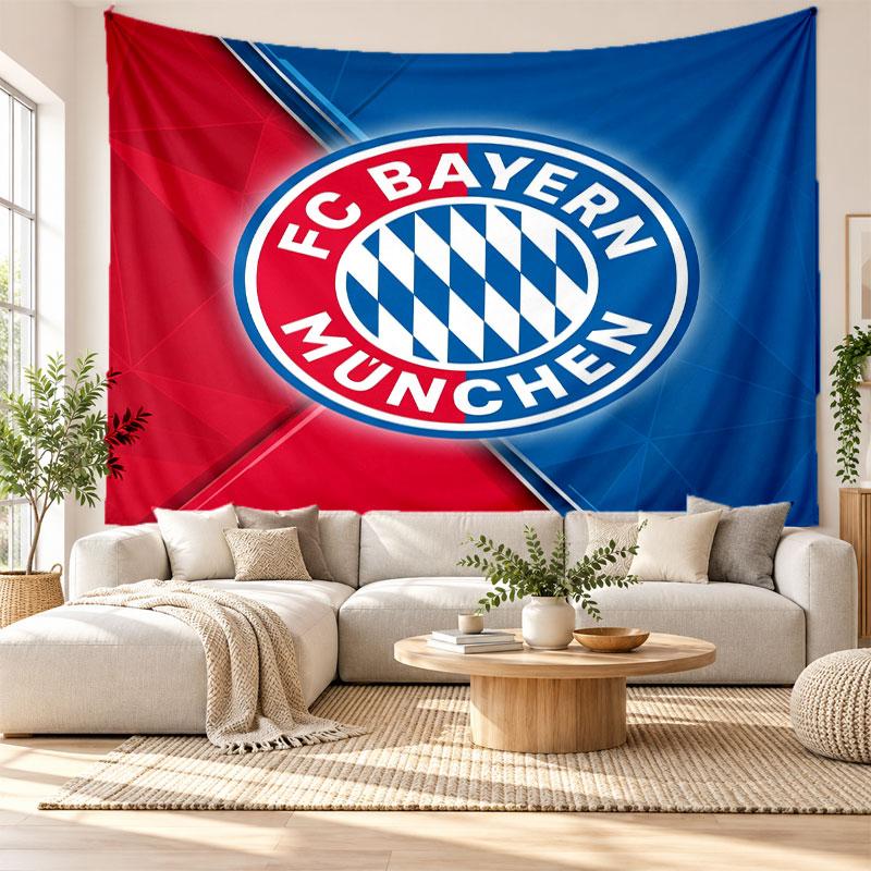 Nástěnná tapiserie Bayern Mnichov, Nástěnný závěs z měkké látky, Dekorativní pozadí pro ložnici, Domácí nástěnné umění