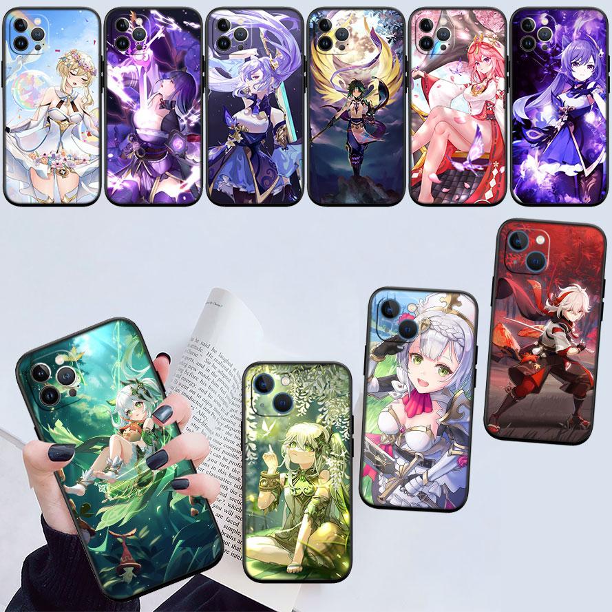 IK34 Genshin Impact Girl Phone Case for Samsung Galaxy S20 S21 S22 Ultra FE + Plus A21S A22 A24 A25 A26 A30 A30S A31