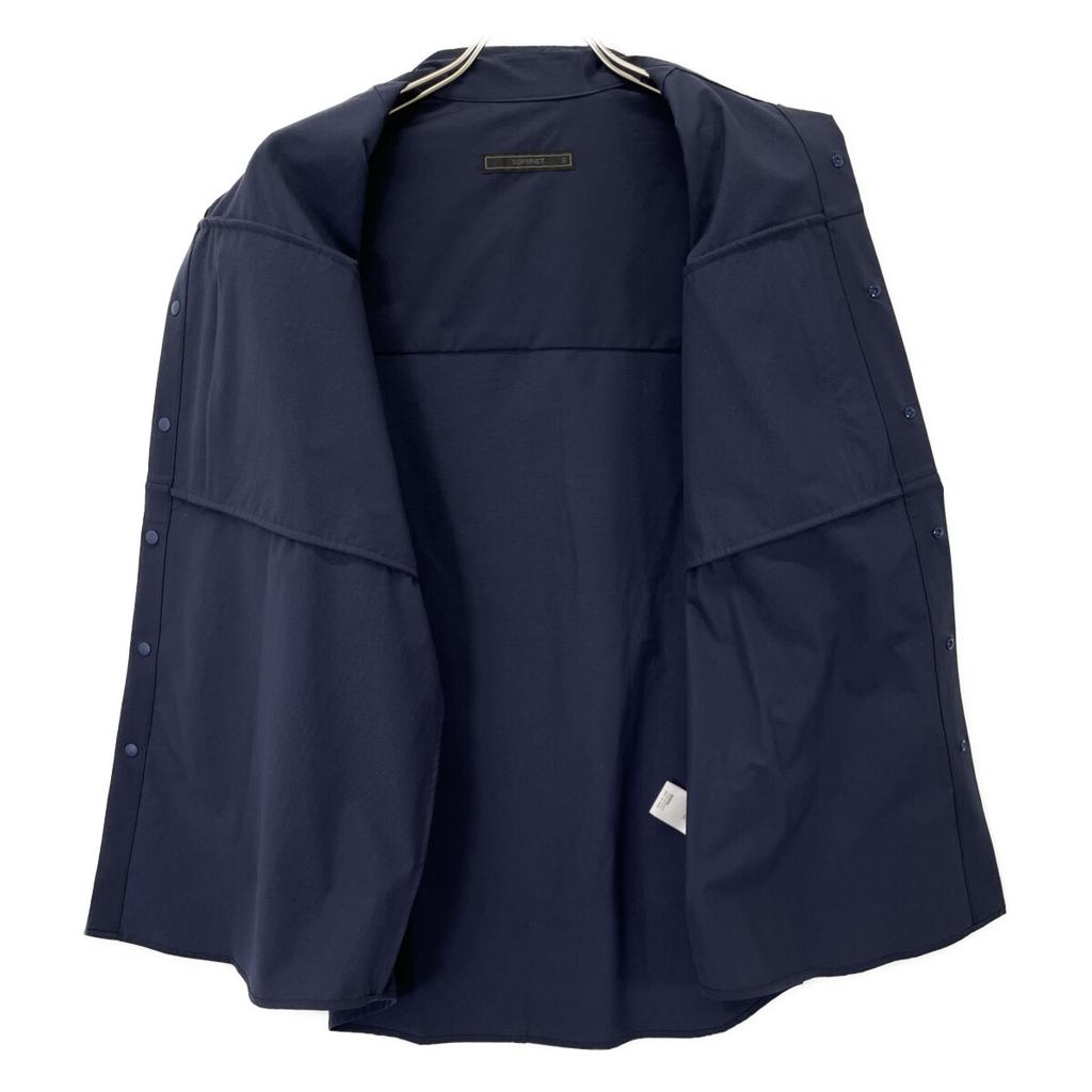 SOPHNET. 242040 Navy STRETCH TECH Long Sleeve Shirt tops S NavyUsed