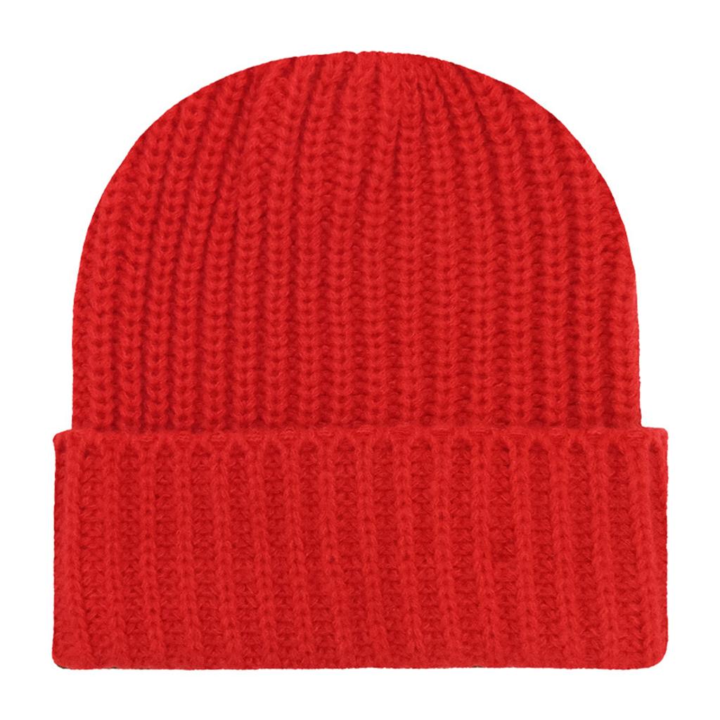 Men's And Women's Thick Needle Knitted Hat For Warmth, Flip Over Hood, Thickened Straight Strip, Versatile Yarn