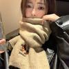 New Simple Ins Cute Puppy Plush Scarf Autumn and Winter Warm Windproof Versatile Soft Waxy Student Scarf Tide