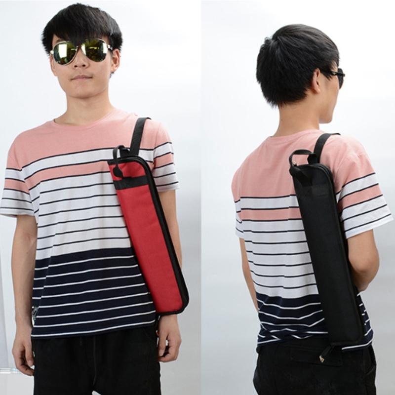 Oxford-Gewebe Drumstick-Tasche mit gepolstertem Innenraum für Perkussionssticks und Schlägel Mehrzweck-Perkussionszubehör-Tasche