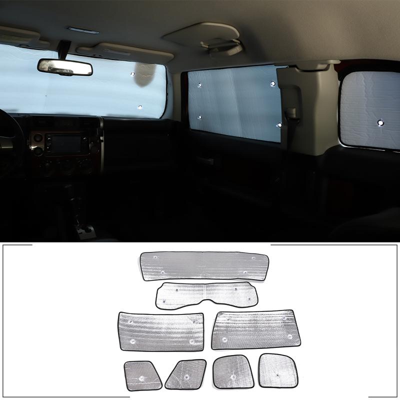 Aluminum Foil Car Front Windshield Full Window Glass Sun Visor Protective Cover For Toyota FJ Cruiser 2007-2025 Car Accessories
