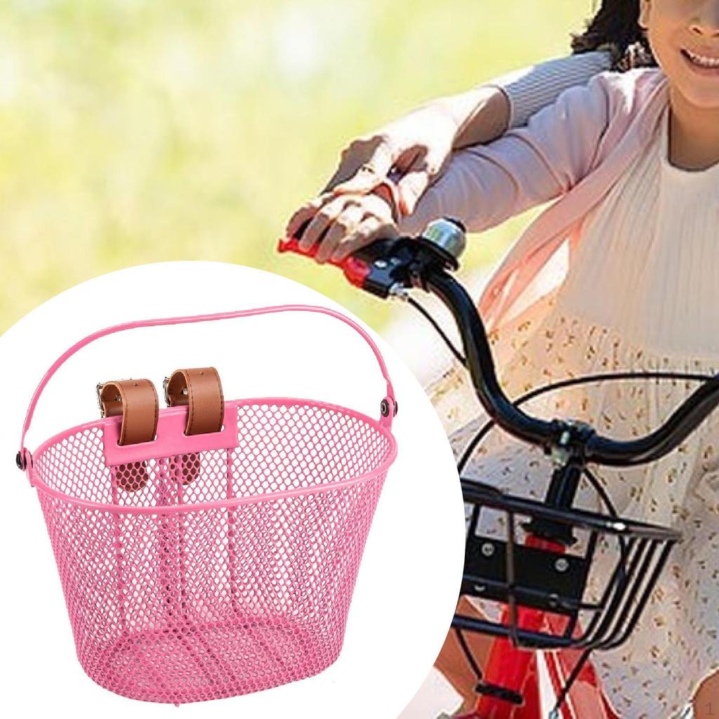 Kids Bike Basket Child Bicycle Cycling Handlebar for Girls Riding