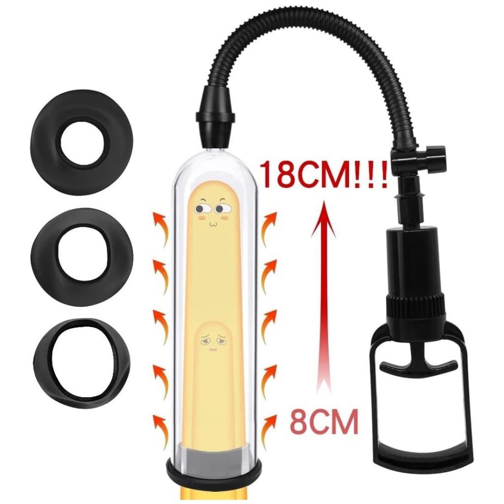 Penis Vacuum Pump Manual Penis Enlarger for Male Erection & Enhancement- Trainer Sex Toys Pumps & Enlargers Manual Stimulation