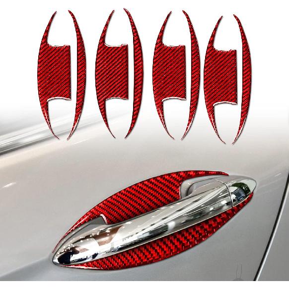 for Honda Accord 9th Gen 2013-2017 Accessories Door Handle Red | Real Carbon Fiber, for Honda Accord 9th Gen 2013 2014 2015 2016 2017, Interior Trim