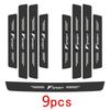9PCS Car Door Sills Guards Stickers Film Anti Scratch Carbon Fiber Protector Scuff Pedal Cover Auto Accessories