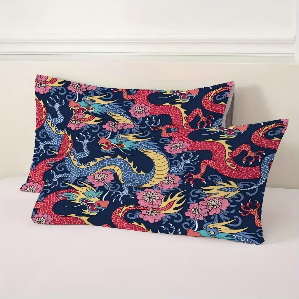 Holy Chinese Loong Pattern 3D Print Duvet Cover Set Animal Classic Style Bedding Set Home Polyester Soft Comfortable Quilt Cover