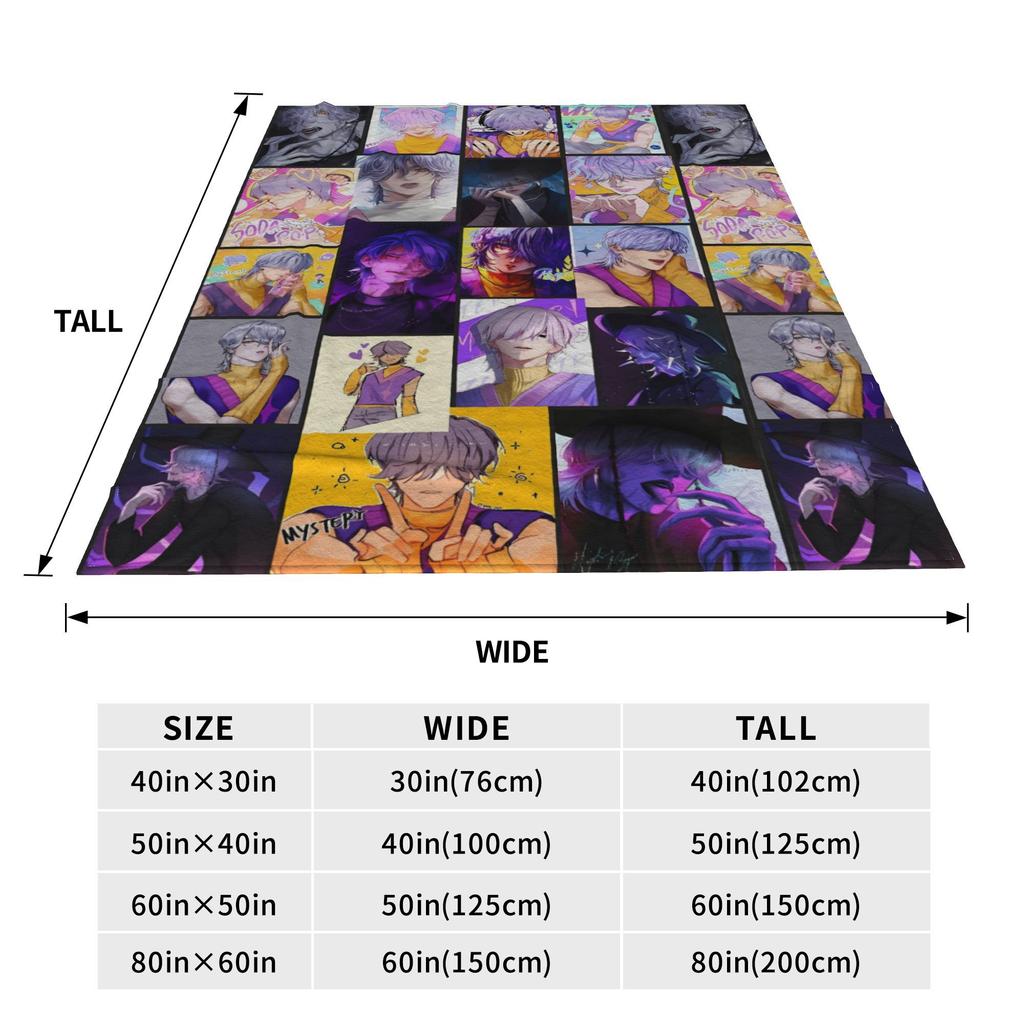 Anime Kpop Demon Hunters Mystery Saja Boys Blanket  Super Warm Plush Throw Blanket For Couch Bed Flannel Bedspread Bed Cover