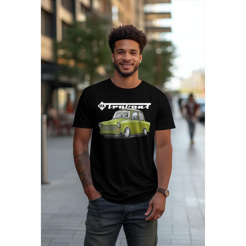 Unisex T-Shirt Featuring IFA Trabant In Panama Green, Perfect Gift For