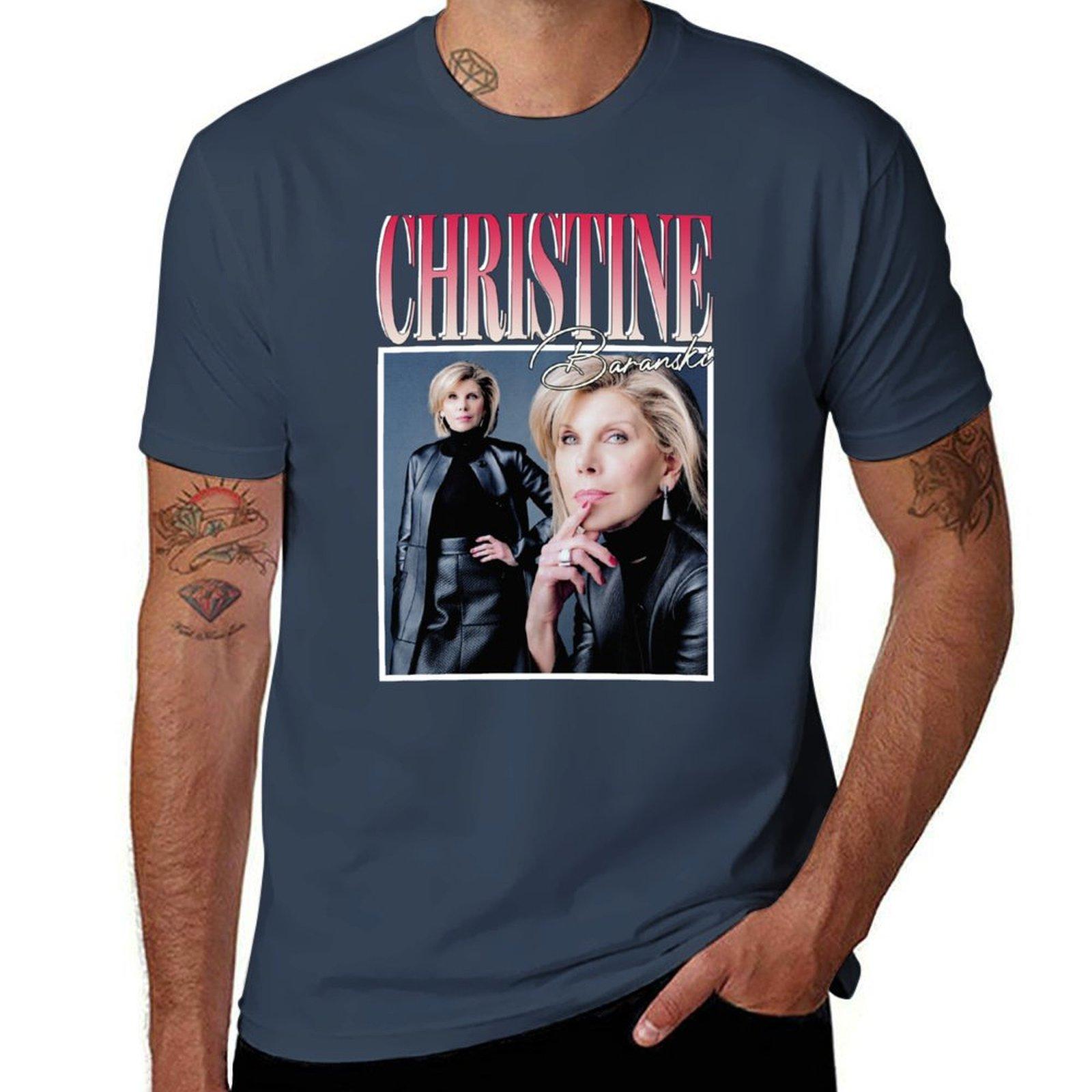 Christine Baranski TShirt Trendy Print Short Sleeve TShirt S
