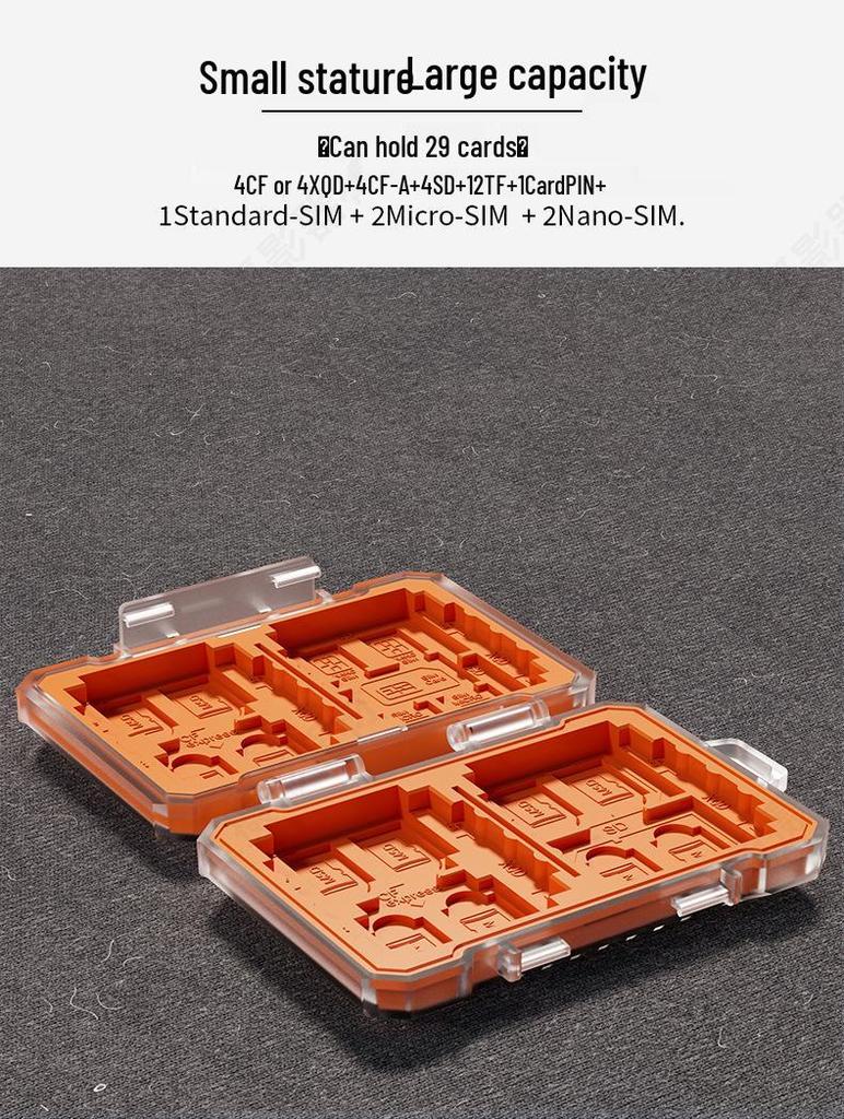 Waterproof Transparent SD Card and USB Drive Storage Box - Dustproof with Multi-functional Camera Memory Slots