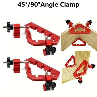 1 Set 45/90 Grad Holzbearbeitung Dreieck Klemmen Set Aluminium Legierung Rechtwinklig Klemme Schreiner Werkzeuge Für Schränke Schubladen Rahmen