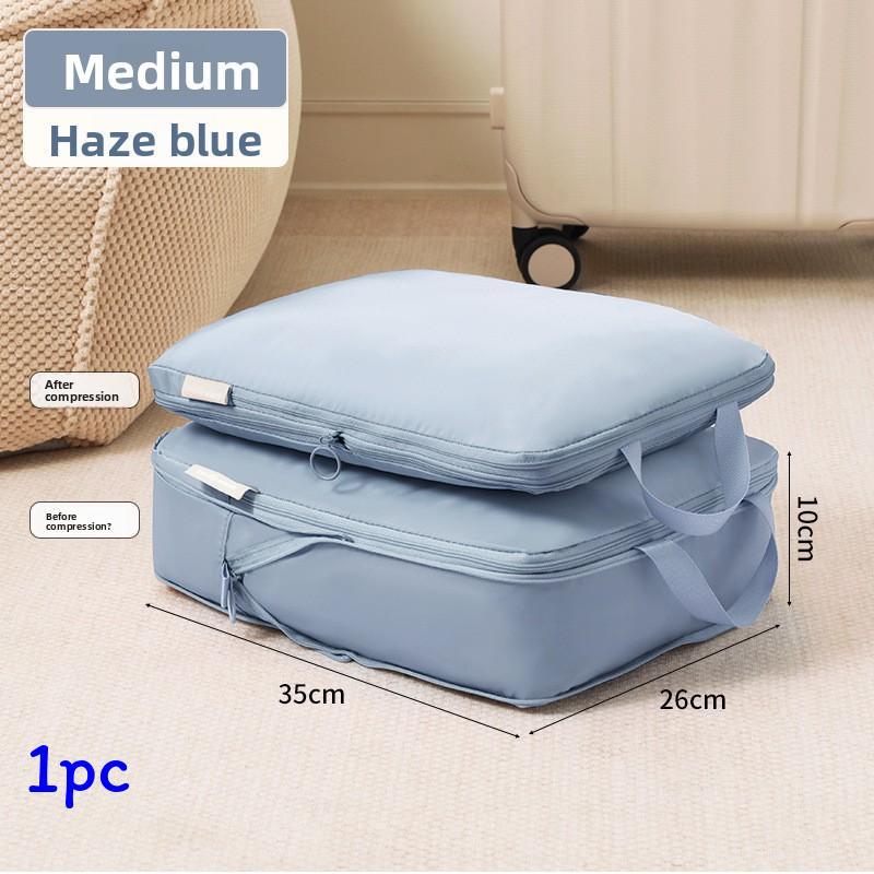 Travel Storage Bag With Memory Fabric For Luggage Organization And Clothing Packing