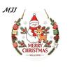 Decorative Entrance Wall Art Christmas Hanging Pendant with Lanyard, Wooden Sign for Front Indoor Outdoor Seasonal Decor Door, Creative Farmhouse