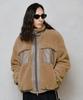 Dreamworld Shearling Half Zip Jumper (Beige)