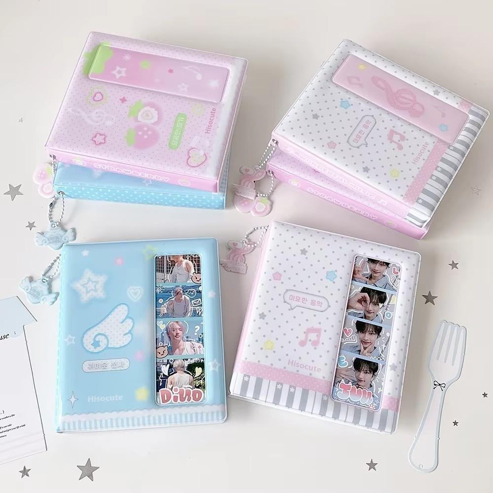 Cartoon Polaroid Album 4 Grid Layout Card Storage Album Fashion Photo Card Holder For Girls