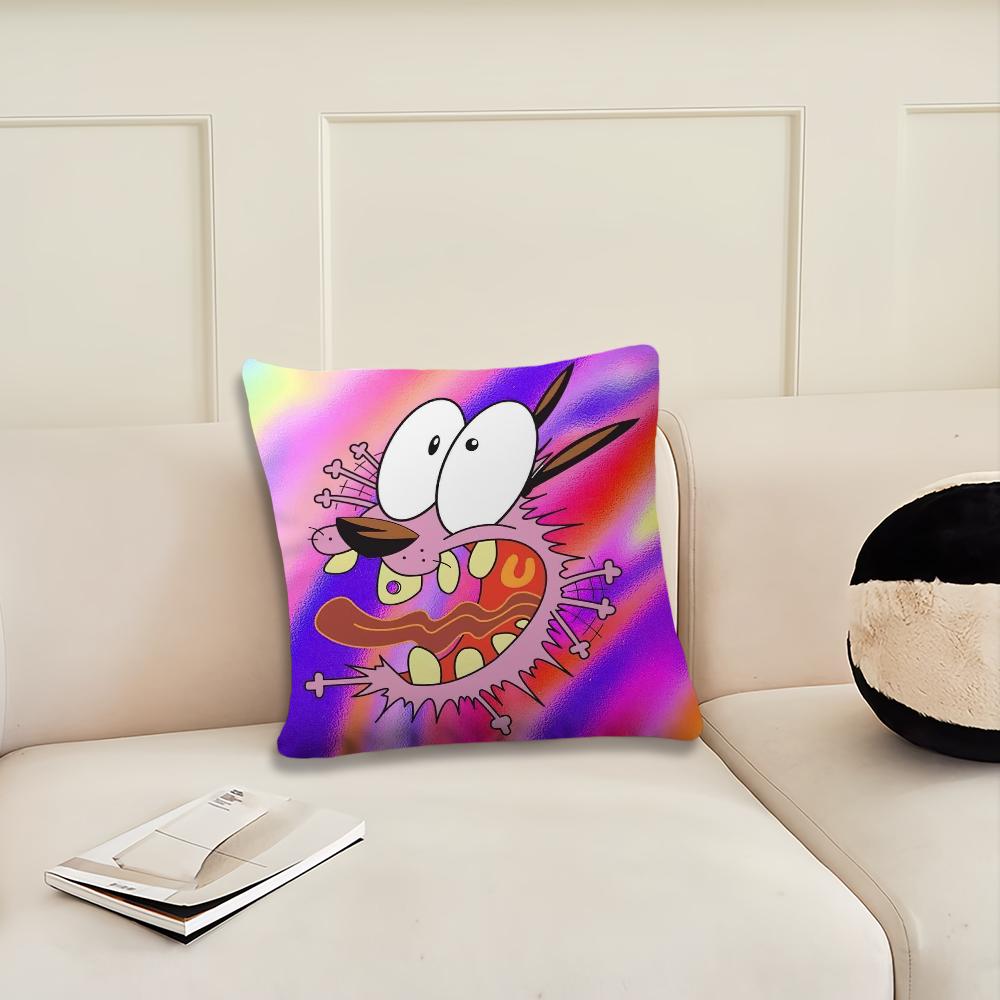 Cartoon C-C-ourage The C-Cowardly Dog cushion cover Pillow Cover Decoration Room Home Sofa living Office Car Nordic Simplicity