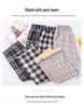 Plaid High-Waisted Women's Wide-Leg Pants - 2025 Autumn/Winter, Korean Style, Fleece-Lined, Loose Fit, Floor-Length.