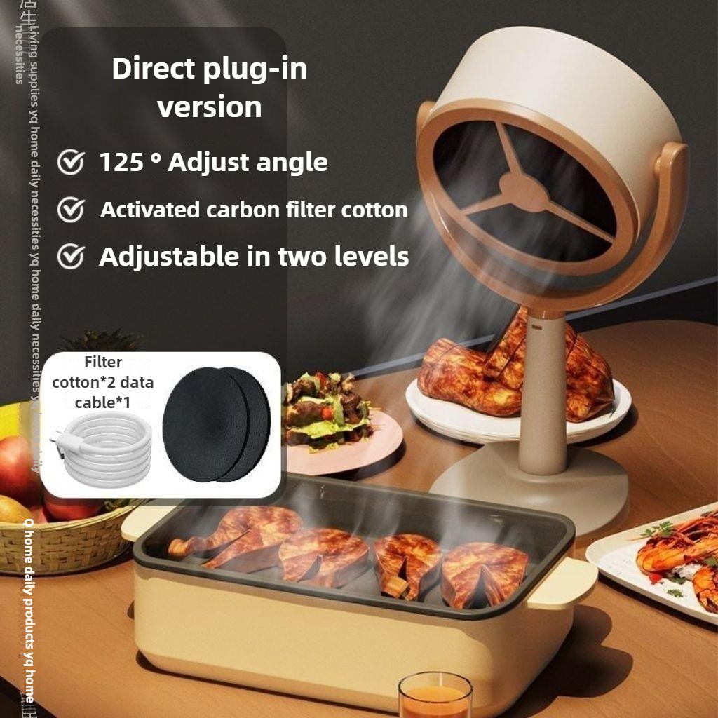 

Removable Desktop Air Purifier Range Hood Deodorant Smoking Purifier Convenient Mobile Smoking Exhaust Barbecue High Wind