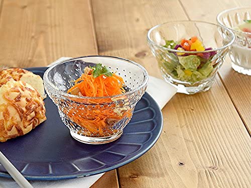 Tableware East Dessert Cups 200cc Glass 6-Piece Set, Dot Pattern Small Bowls, Dinnerware Set