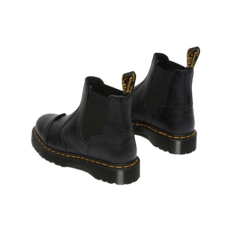 Dr. Martens Leather Comfortable Commuting Short Chelsea Boots Unisex boots Black 27961001