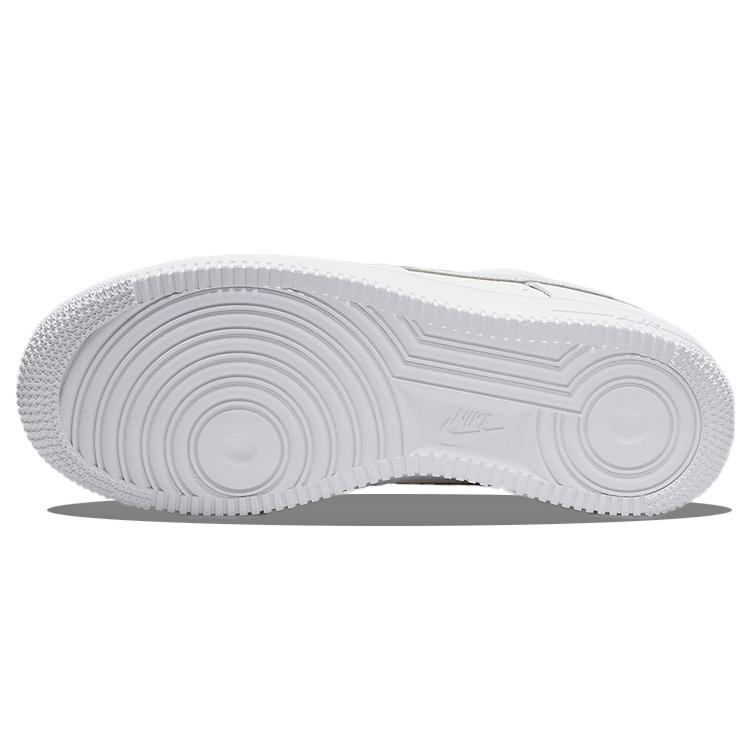 New Nike Air Force 1 '07 Mini Swooshes White Sail Metallic Silver Pure Platinum Women's DV2237-100
