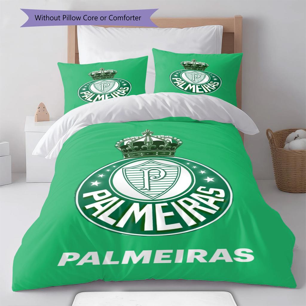Palmeiras Pattern Bedding Set Quilt Cover Pillowcase Home Decor Gift (1 * duvet cover + 2 * pillowcase, without core)