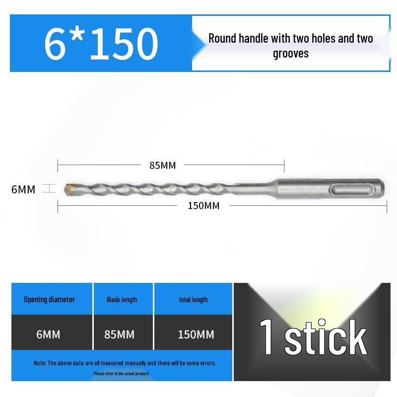 Non-Standard Hammer Drill Bit for Concrete, Round Shank, 455.57912.5, Alloy with Two-hole Slot