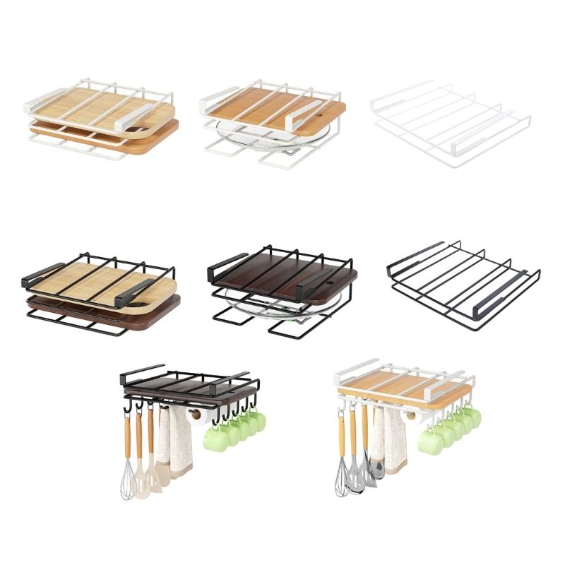 Functional Rack for Cabinet Covers and Utensils Storage Hoder with Hanger
