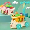 Multicolor Supermarket Trolley Toy Simulation Pretend Shopping Playset Toy  Indoor Play