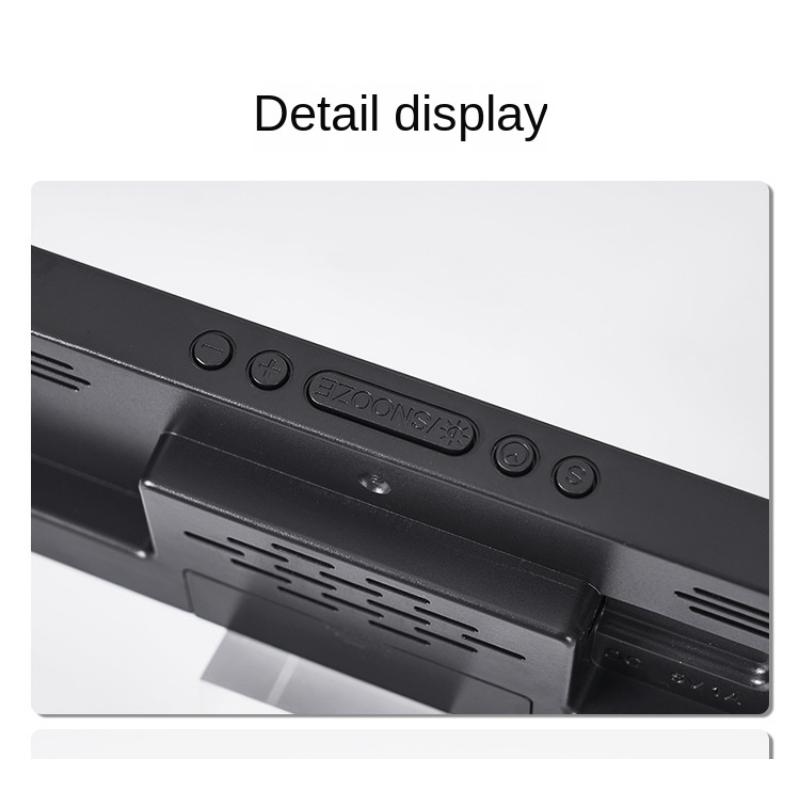 Led Mirror Alarm Clock Voice Control Digital Table Clock Temperature Snooze Display Night Mode Bedroom Bedside Clock Home Decor