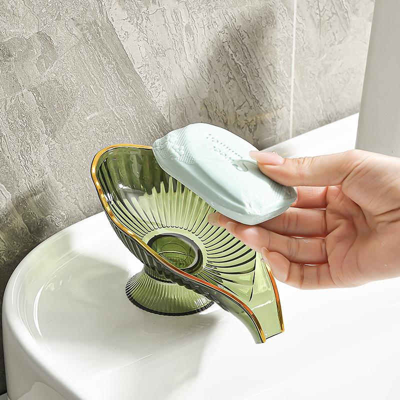 Nordic Style Draining Soap Dish - Bathroom Creative No-Water Storage Rack